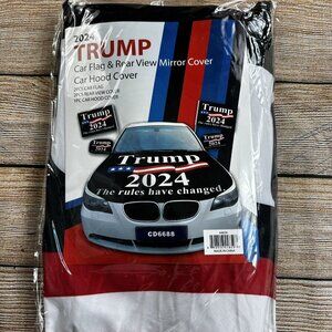 Trump 2024 Car/Truck Cover Set Car Flag Rear View Covers Car Hood Cover 🇺🇸🚙